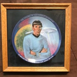 Framed Hamilton collection Mr. Spock plate